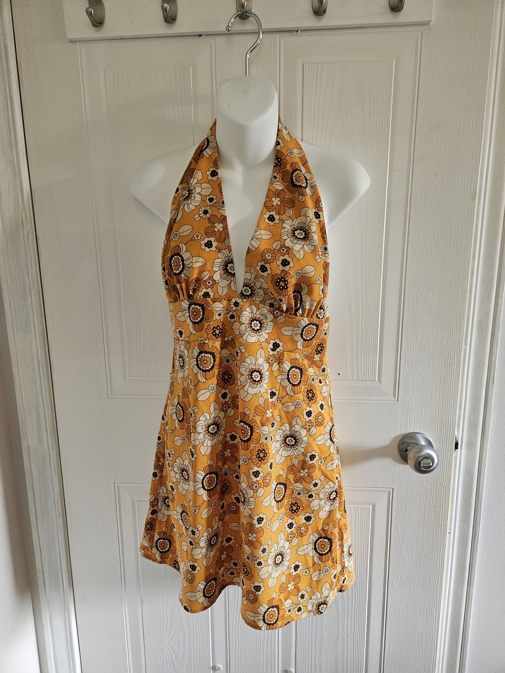 Cider Floral Halter Mini Dress Large
